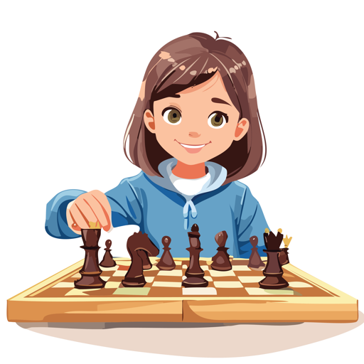 Girl playing chess